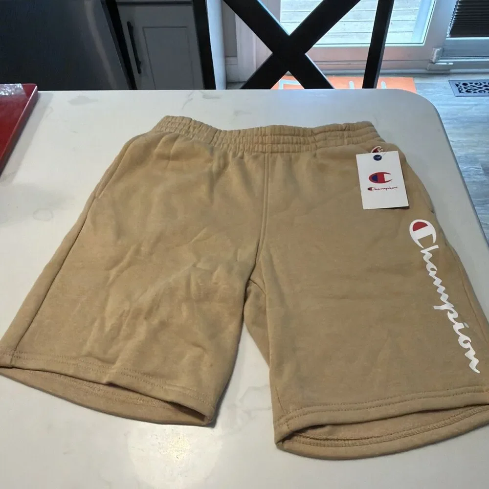 Boys Champion Shorts Size L (14-16) Tan New Summer Spring Bottoms Pants